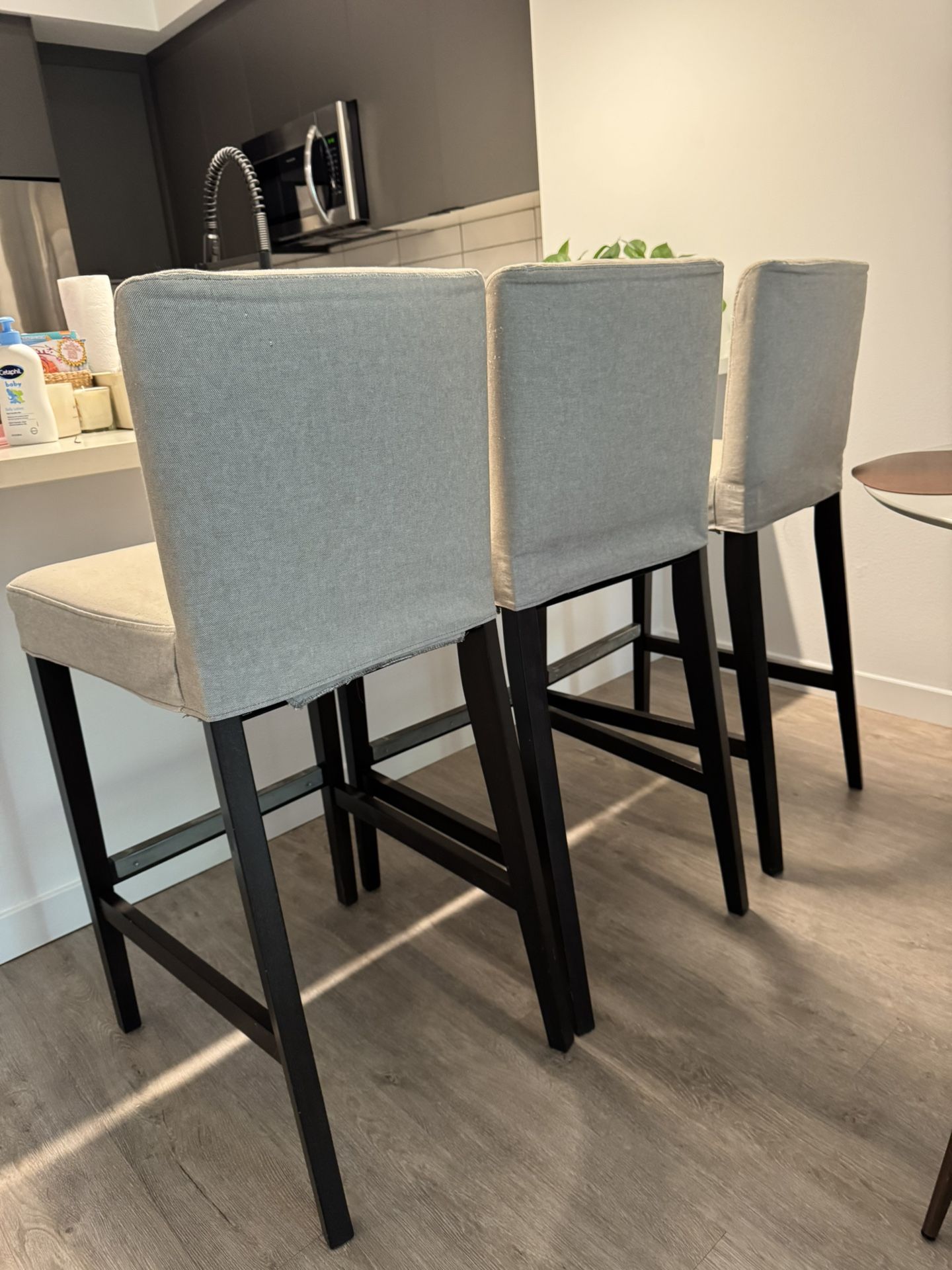 3 Bar Stools / Chairs Ikea BERGMUND