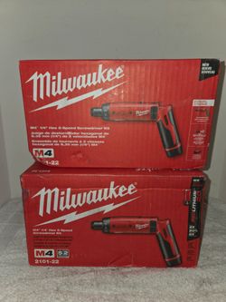 Milwaukee M4 Hex 2-Speed Screwdriver Kit $120 ea. Brand New (Price Is Firm)