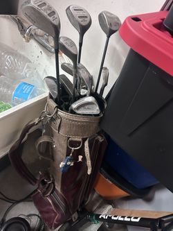 Lefty Clubs And Oldschool Golf Bag