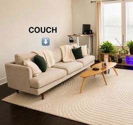 Marques Cobblestone White Fabric Sofa