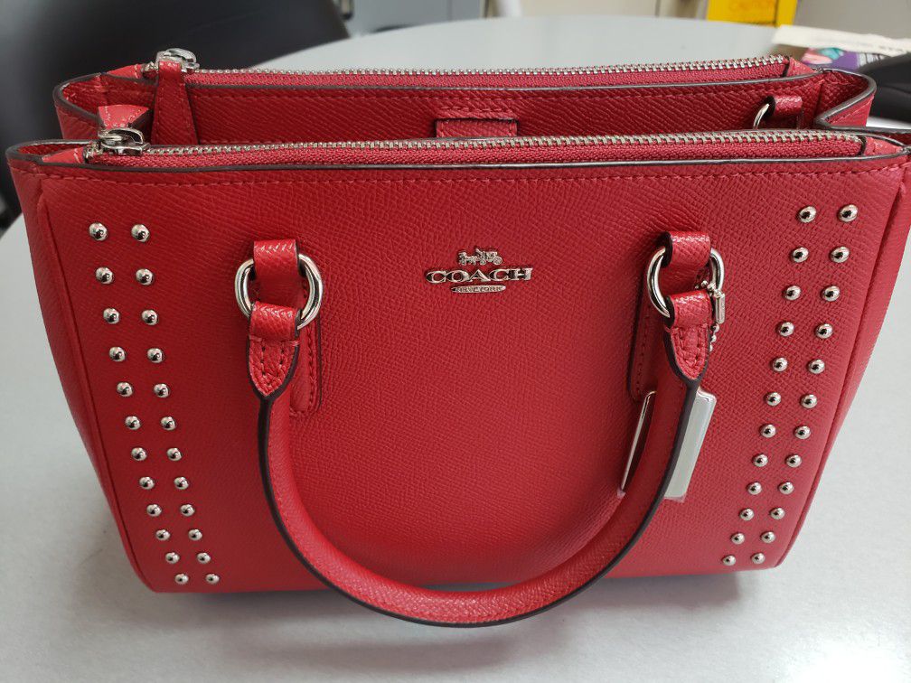 Coach MINI SURREY CARRYALL WITH RIVETS