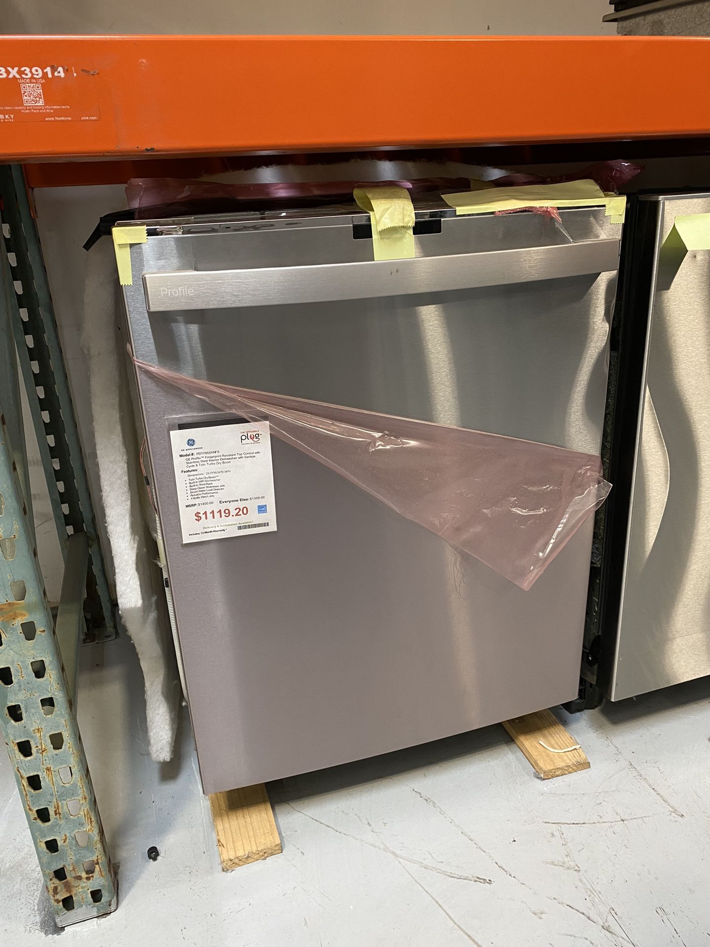 GE Profile Stainless Steel Top Control With Stainless Steel Interior Dishwasher