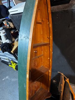 Wooden Boat-Shaped Bookshelf