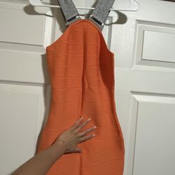 Orange Bodycon Dress