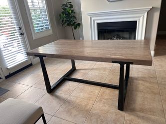 Dining Table T-Brace Rectangular With Extension Leafs