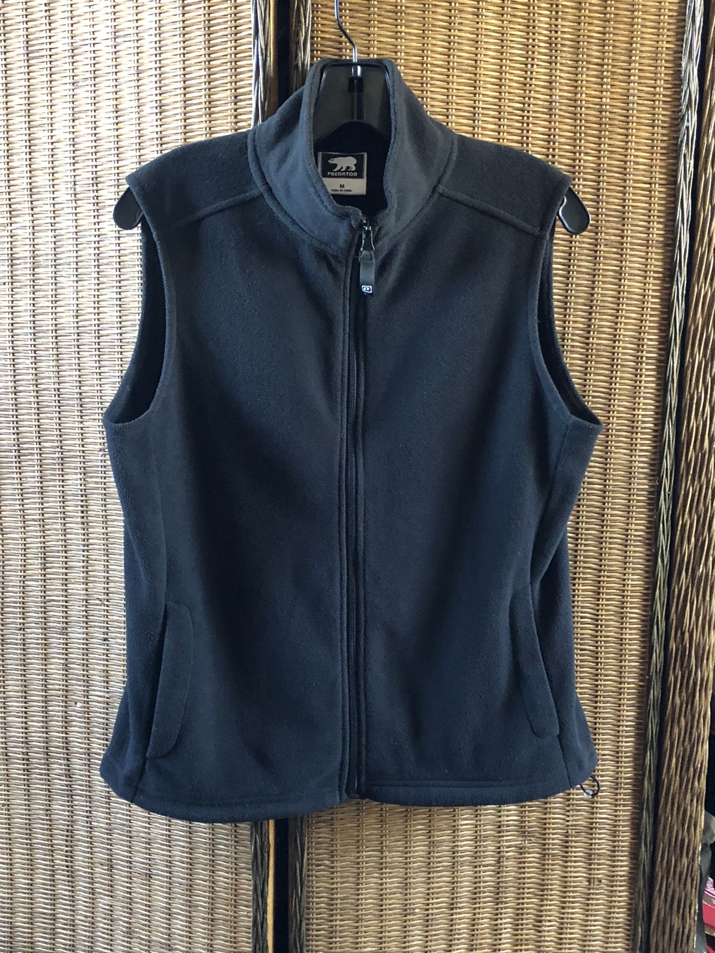 Womans Black Fleece Vest EUC Size M