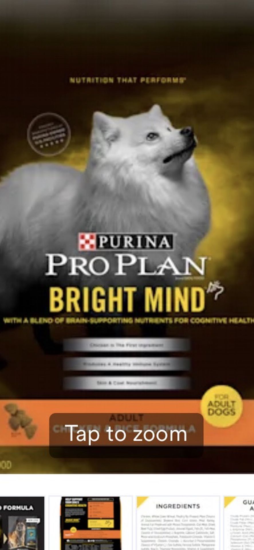 Purina Proplan Bright Mind Dog Food 16lb