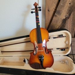 3/4 Violin Plus Case, Shoulder And Neck Rest Plus Resin 