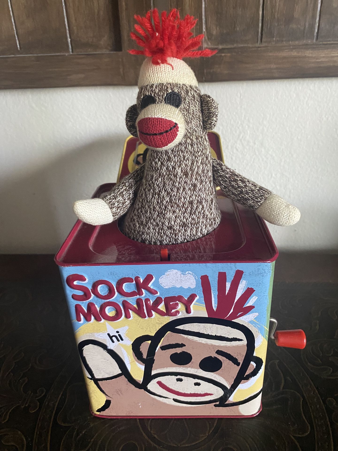 Sock Monkey Jack In The Box 