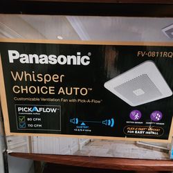 Panasonic WhisperChoice Auto Pick-A-Flow bathroom exhaust fan (model FV-0811RQC1).