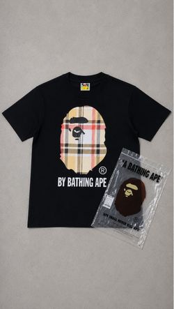 Black Burberry bape tee shirt