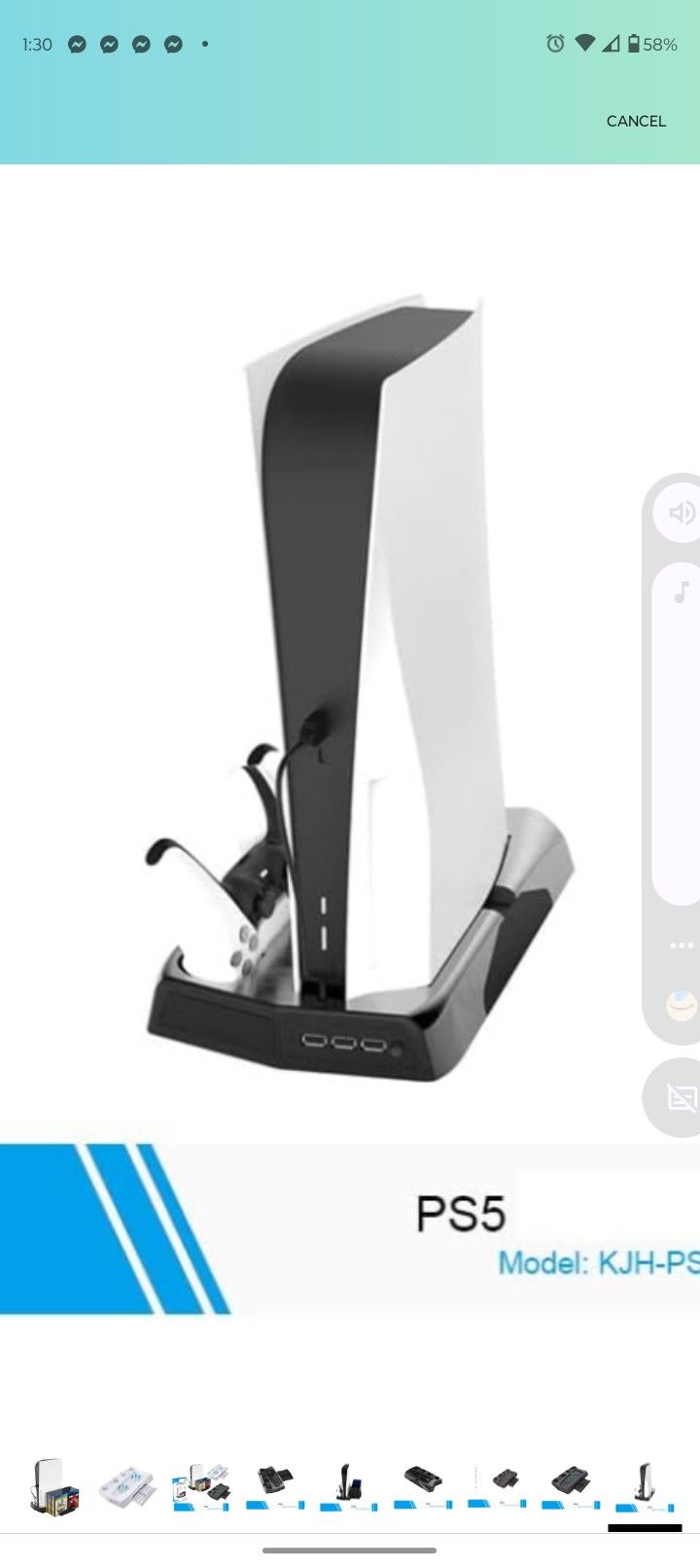 PS5 3 In 1 Stand With Cooling Fan And Charging Station
