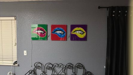 Neon Lips Pop Art Acrylic Sign