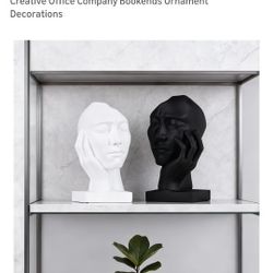 Uniaue Bookends for Shelves,Philosopher Book Ends Thinker Statue. Heavv Dutv Book Shelves Decor. Modern Creative Office Company Bookends Ornament Deco