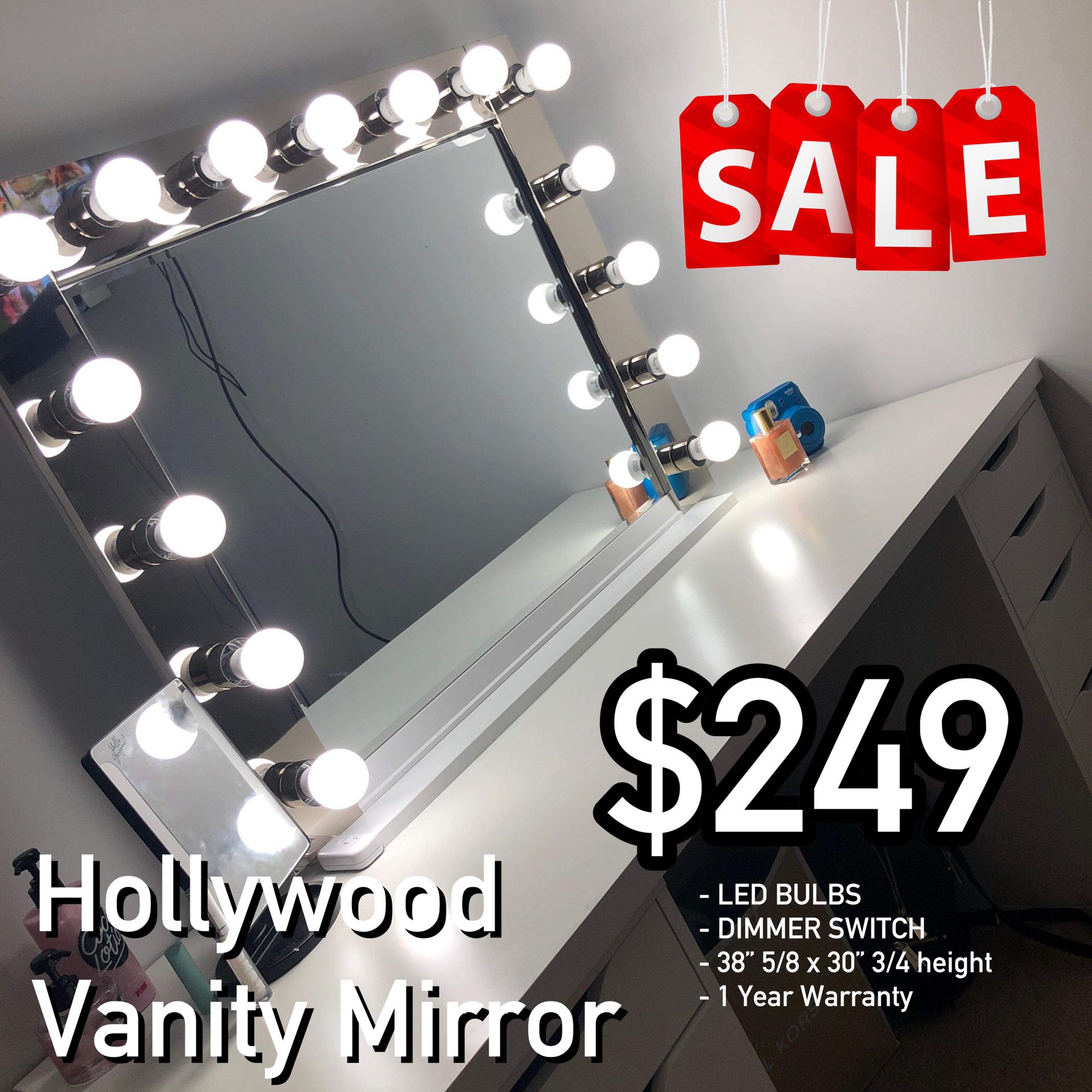 Hollywood Lighted Vanity Mirror XL