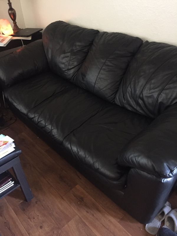Black Leather Sofa For In Phoenix Az Offerup