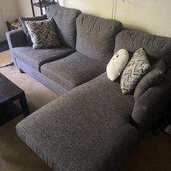 Stark Dark Grey Sofa W/ Reversible Chaise