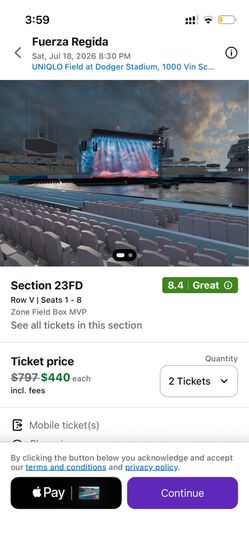 Fuerza Regida Tickets 7/18 Dodger Stadium