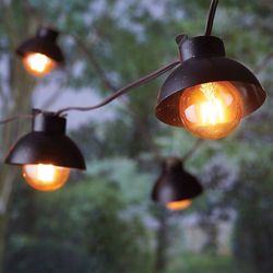 Better Homes & Gardens 10-Count Vintage Filament Globe Metal Lantern Outdoor String Lights