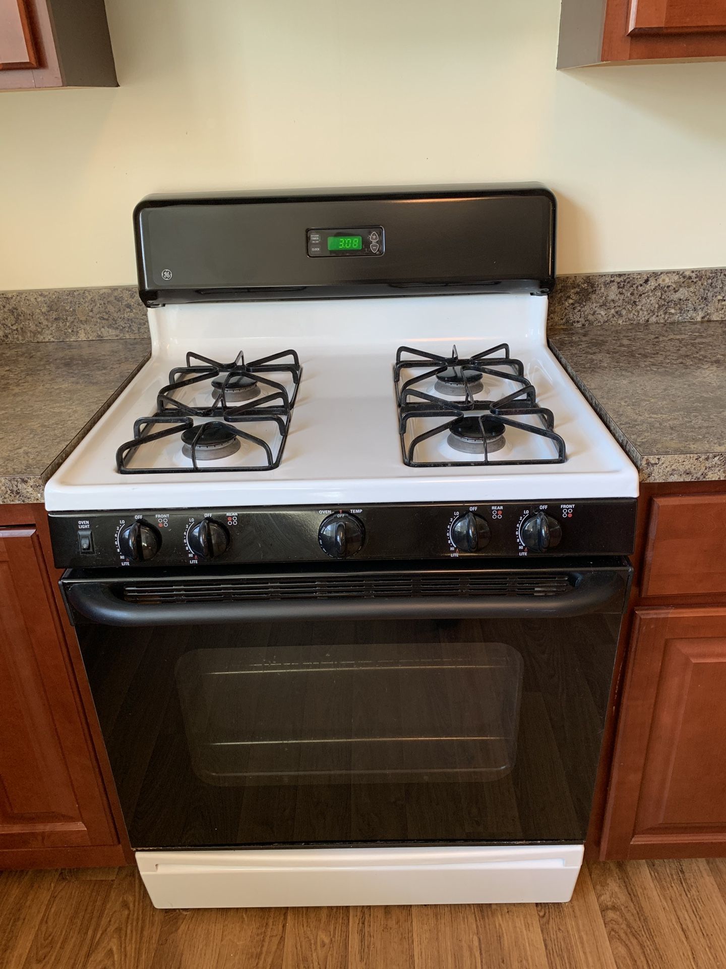 Black and White Gas Stove