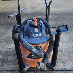 16 Gal. 6.5 Peak HP NXT Shop Wet/Dry Vac with Cart, Fine Dust Filter, Hose and Accessory Attachments HD18000