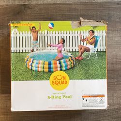 Inflatable 5.5 Foot 3 Ring Pool