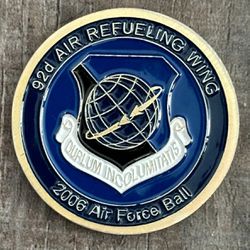 US Air Force 92d Air Refueling Wing Military Challenge Coin