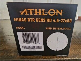 Athlon Midas BTR Gen2 HD 4.5-27x50 Rifle Scope