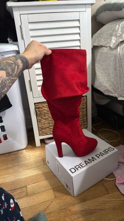 Red Thigh High Boots