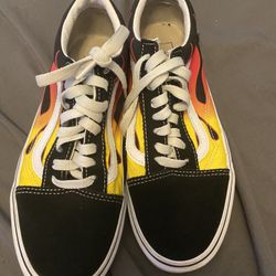 Unisex Vans Mens Womens Flame Like New 8.5 7