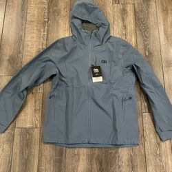 Outdoor Research Men’s Dryline Rain Jacket Nimbus Size L