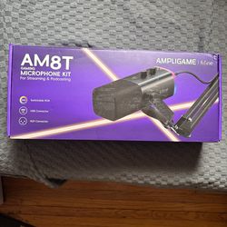 Ampligame Microphone Kit AM8T for Gaming Streaming XLR/USB Black
