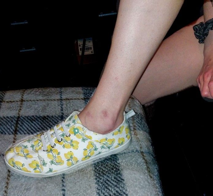 Worn Woman's Shoes