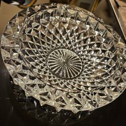Vintage Hoya Crystal 7 3/4" Ashtray