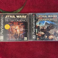 Star Wars Video Game Lot of 2! Playstation 1. PS1. Vintage. Sony.