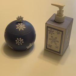 Beautiful CERAMIC BATHROOM ACCESSORIES with SNOWFLAKE THEME-made in China