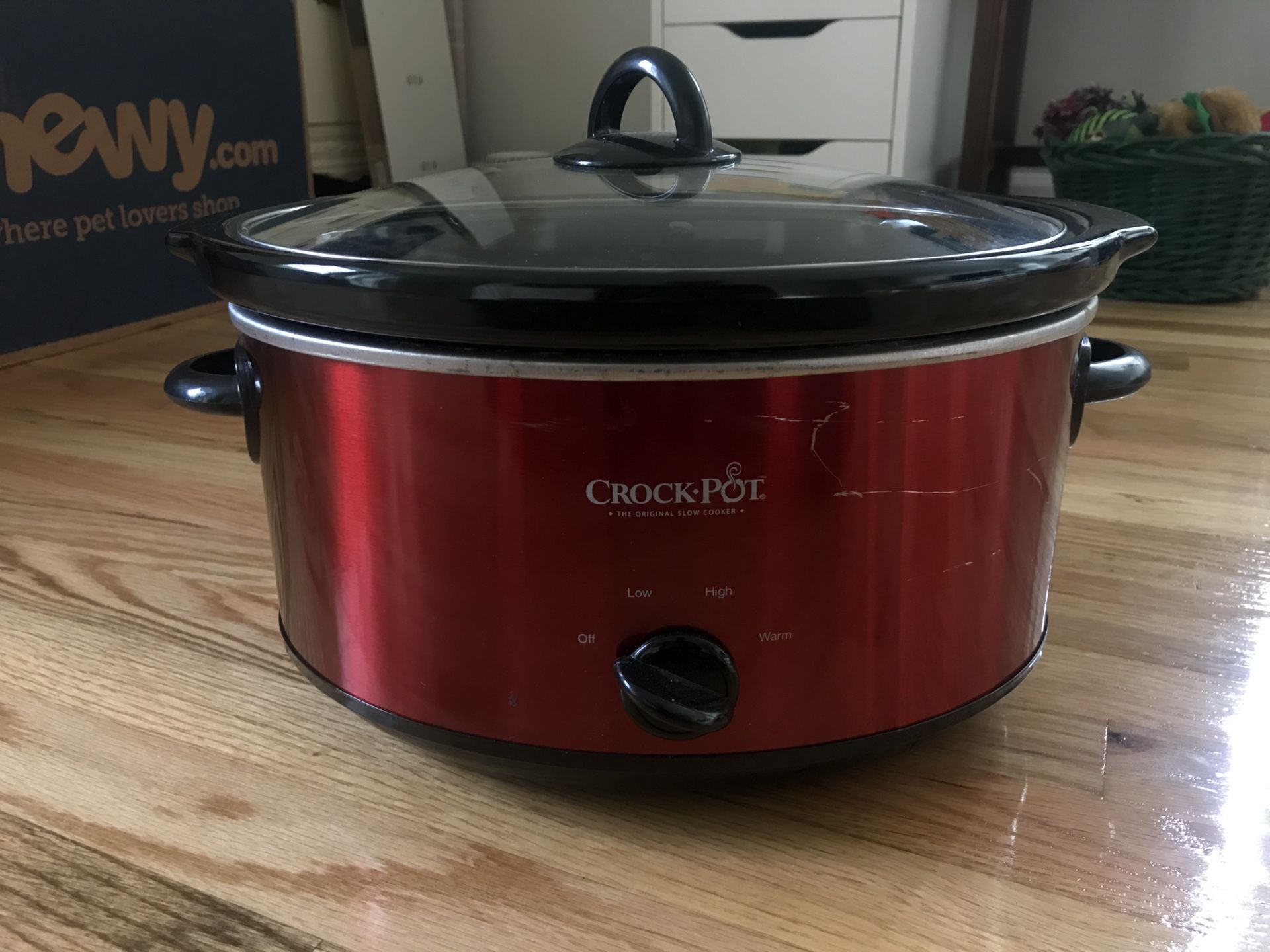 Red 6qt Crock Pot
