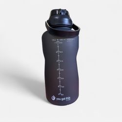 You Got This Living Plastic Water Bottle 100% Leak Proof 1 Gallon - Black