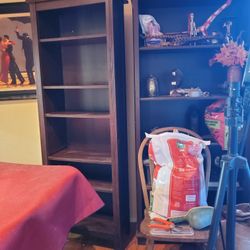 Two Nice 74" Tall Bookshelves. 