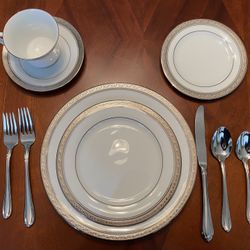 Noritake Crestwood Platinum China