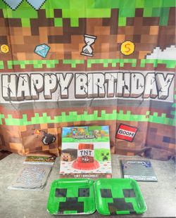 Minecraft Birthday Party Supplies Bundle