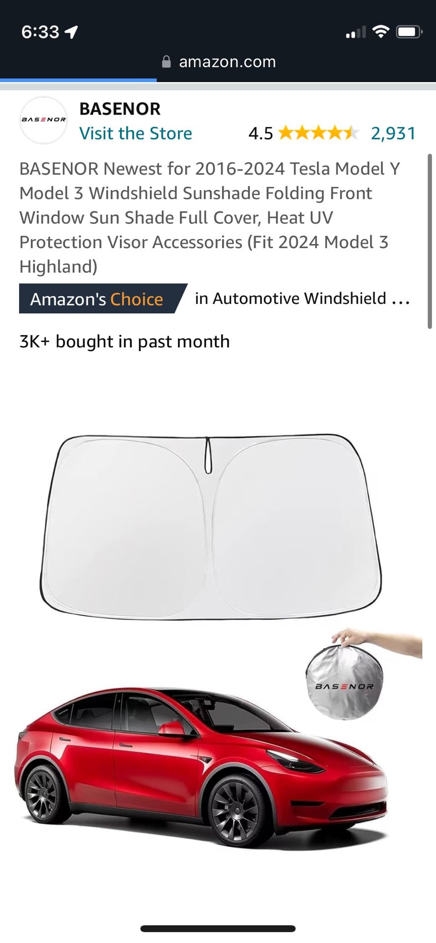 Sun Windshield Screen Protector