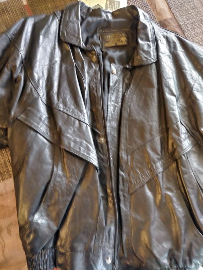 Black leather jacket small