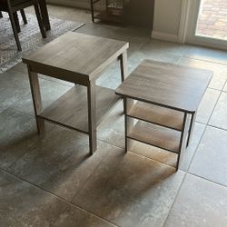 Modern Wood Side Tables / End Tables (Set of 2)