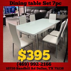 New In The Box 📦 White Dining Table With 6 Chairs  -  🚨🚨 FREE DELIVERY!!!!! 🚨🚨