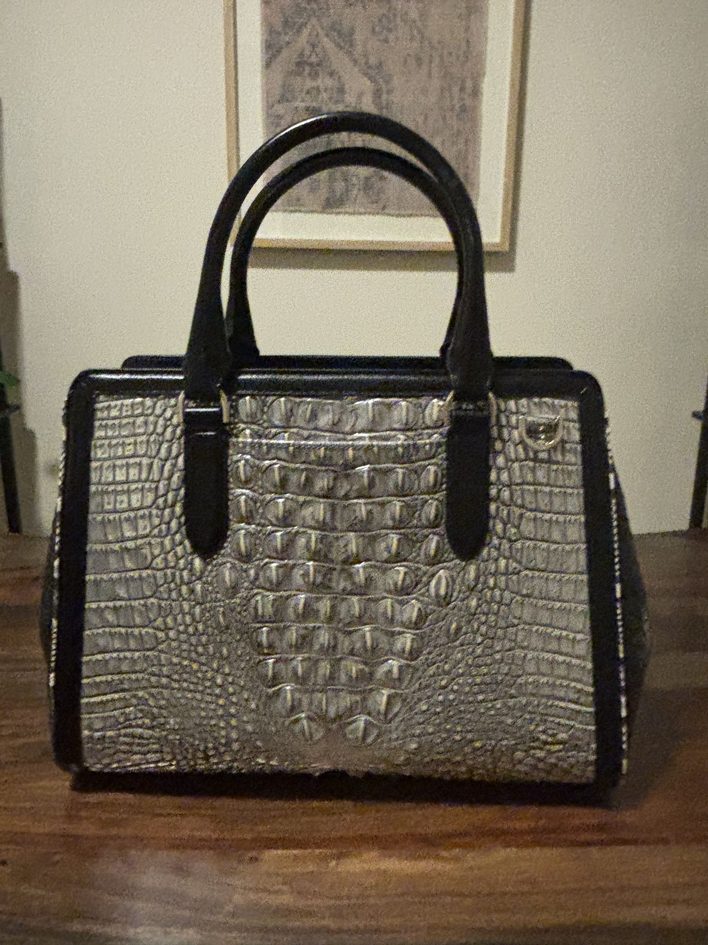 Brahmin Small Finley - Chrome Azure