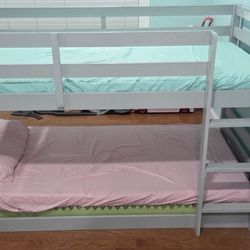 Bunk Kids Bed With Mattress 
