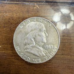 1963 Benjamin Franklin Half dollar Coin