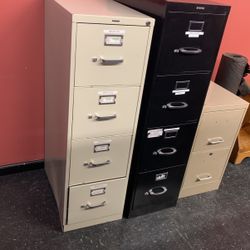 2 - Regular File Cabinets - $22.50 Each 1 -small File Cabinet -$16.00