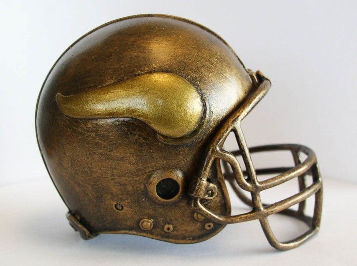 NFL Licensed Bronze Mini Helmet By Tim Wolfe - Minnesota Vikings